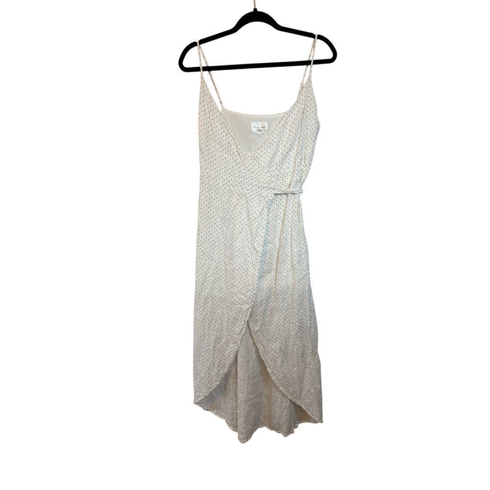 Revolve Line Dot Lillie Wrap Midi dress cotton size S
